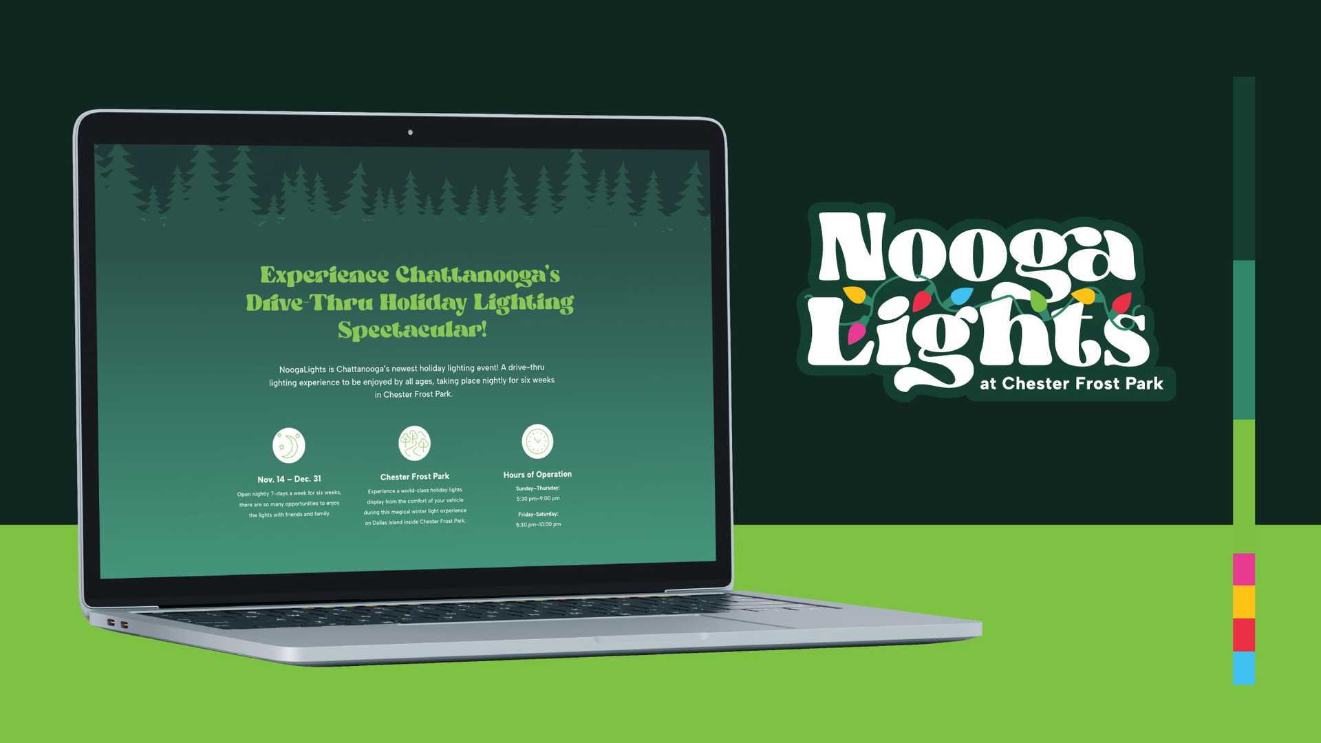 NoogaLights chattanooga branding design kit
